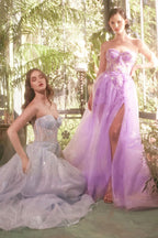 Tulle Daisy Asymmetric A-Line Gown