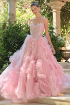 Layered Soft Tulle With Glitter