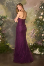 Strapless Lace Overlay With Delicate Beaded