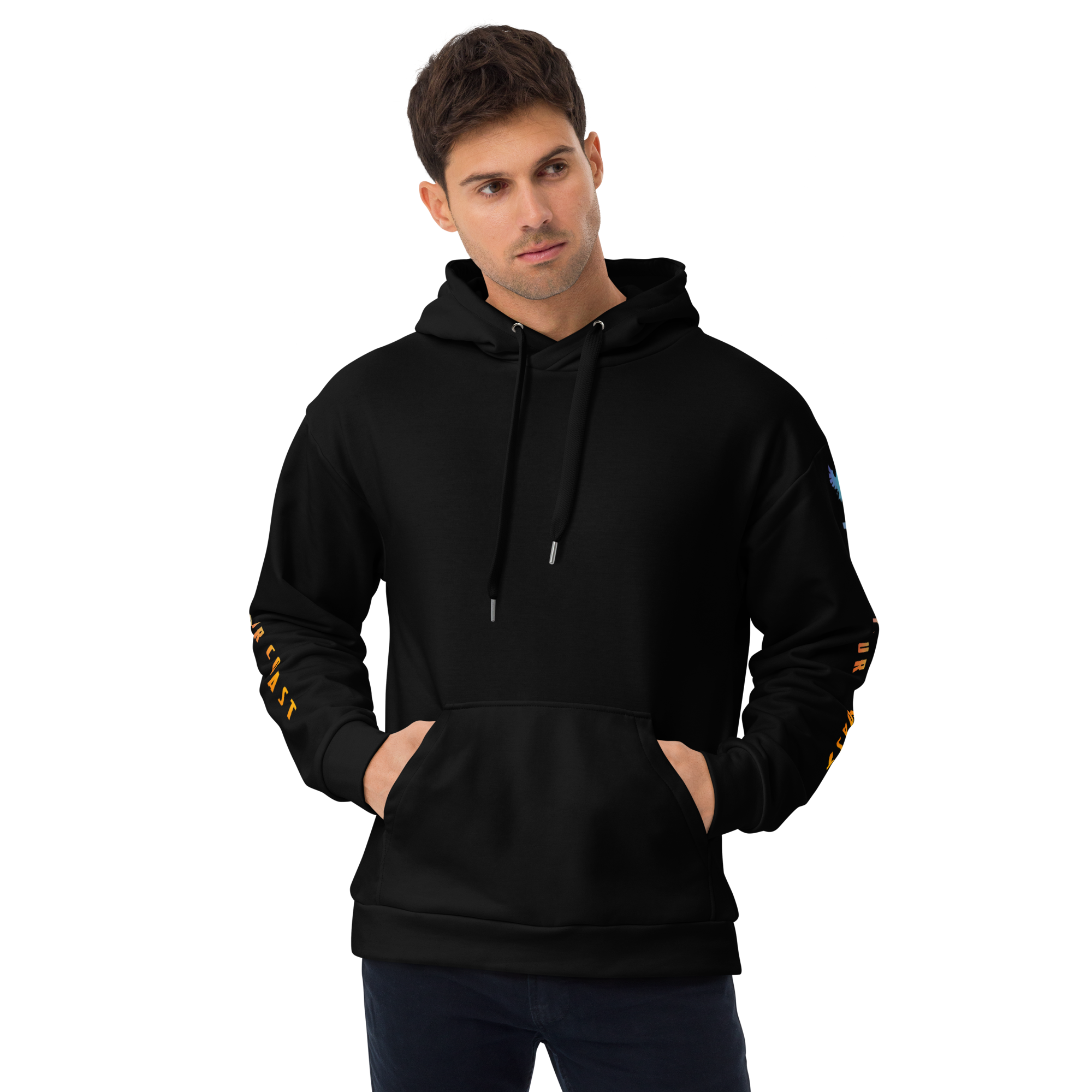 Find Your Coast® Rainbow Sleeve Recycled Hoodie