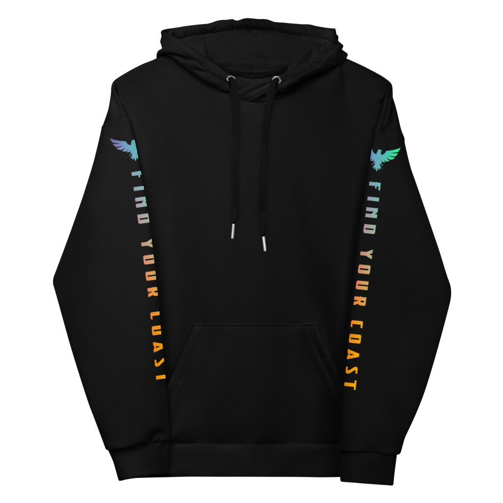 Find Your Coast® Rainbow Sleeve Recycled Hoodie