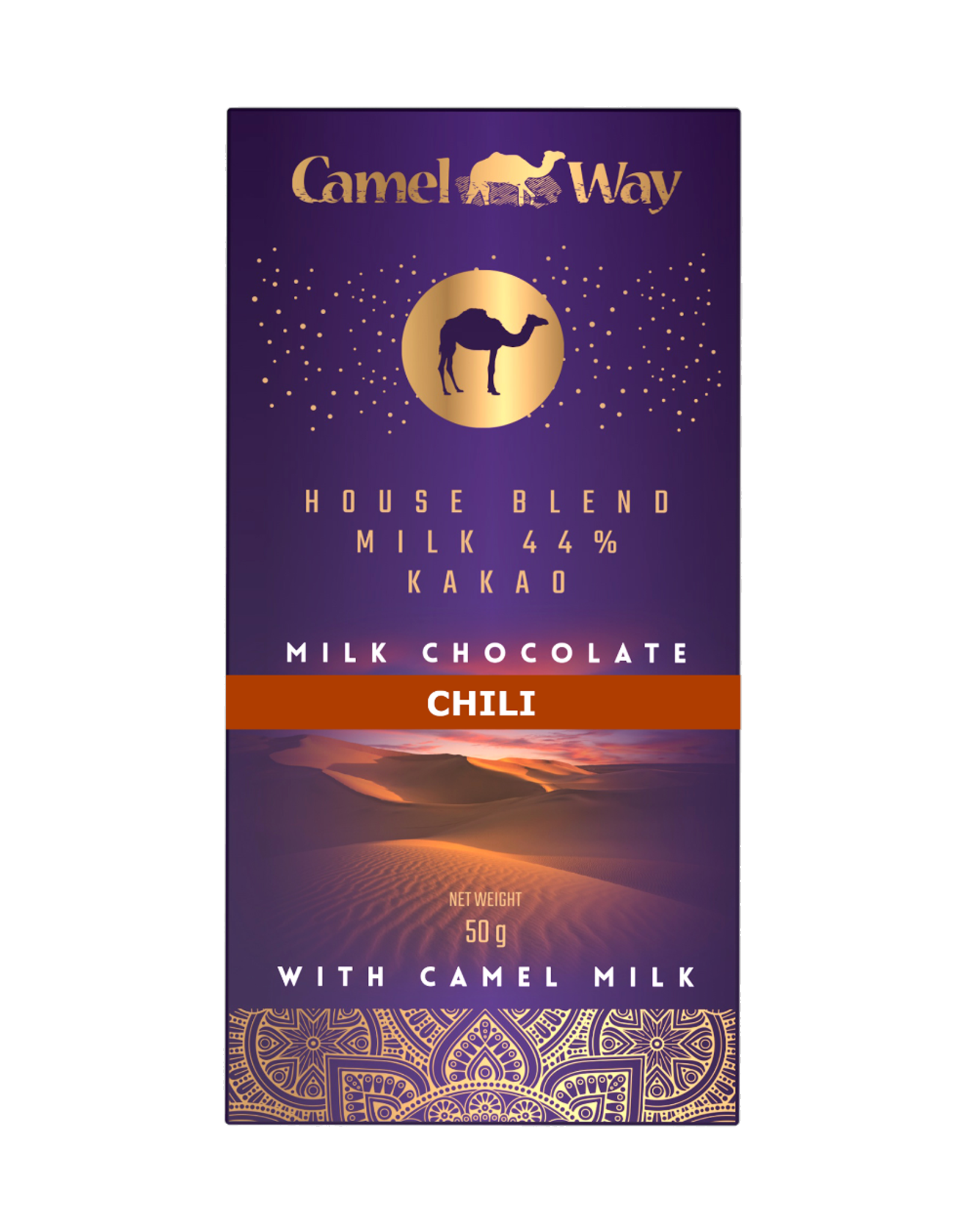 Handmade Camel Milk Chocolate with Chilli | 44% Cocoa