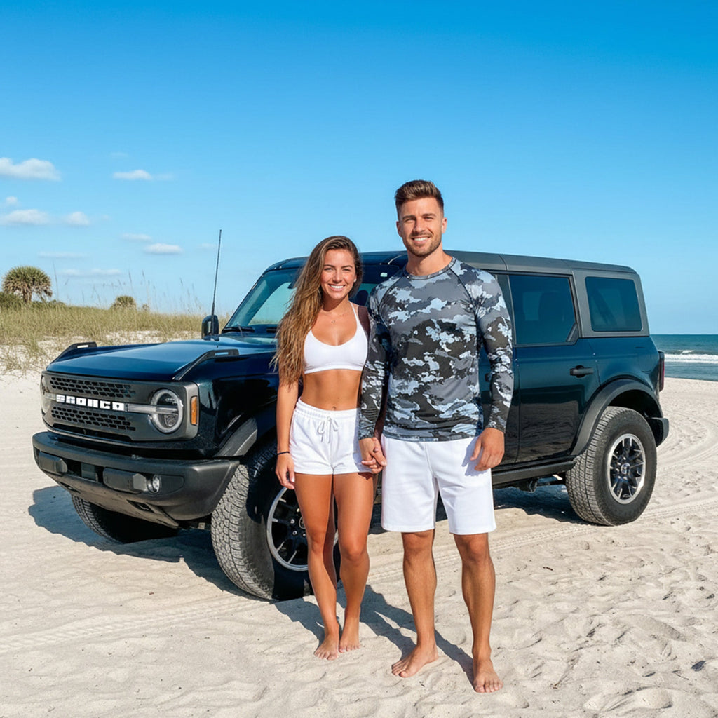 Find Your Coast® Coast Camo Rash Guard UPF 50+ W/Back Logo