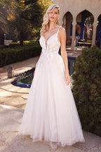 LAYERED A-LINE TULLE BRIDAL GOWN CDCB072W-0