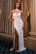 Strapless Mermaid Wedding Dress With Corset Back