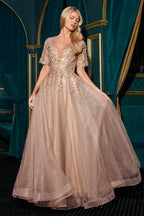 Lace Appliqué & Layered Glitter Tulle
