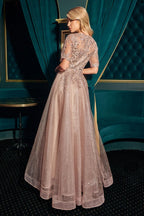 Lace Appliqué & Layered Glitter Tulle