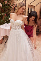 STRAPLESS A-LINE BRIDAL GOWN CDCD827W