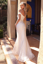 Sheath Off The Shoulder Bridal Gown