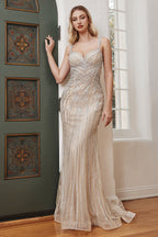 Embellished Fitted Gown