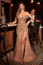 Strapless Sequin Embellished Fitted Dress