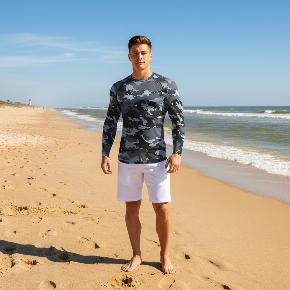 Find Your Coast® Coast Camo Rash Guard UPF 50+ W/Back Logo