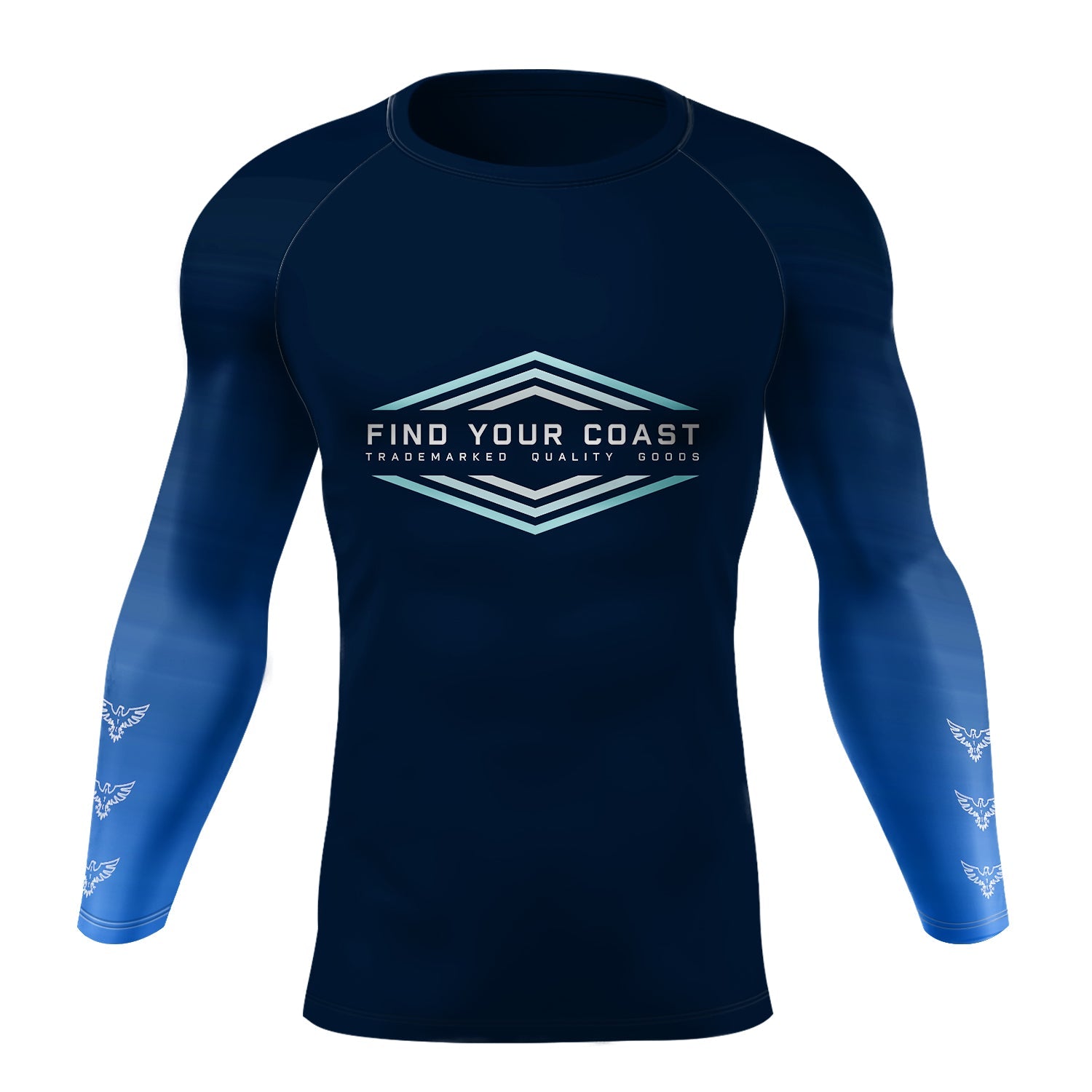 Find Your Coast® Faded Sleeve Rash Guard UPF 50