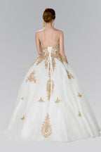 Tulle Sweetheart Ball Gown with Embroidery and Beads - Mask Not Included