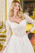 Wedding dress, beads, embroidery and sparkling sequins