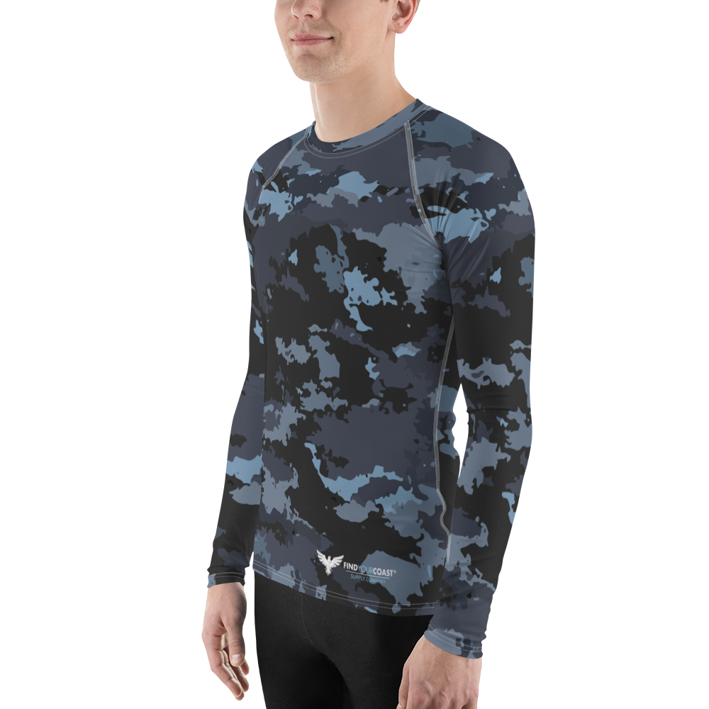 Find Your Coast® Coast Camo Rash Guard UPF 50+ W/Back Logo