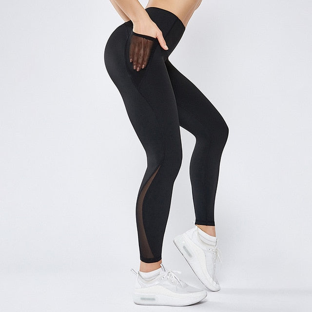 Women High Waist Fitness Leggings with Pocket Yoga Pants