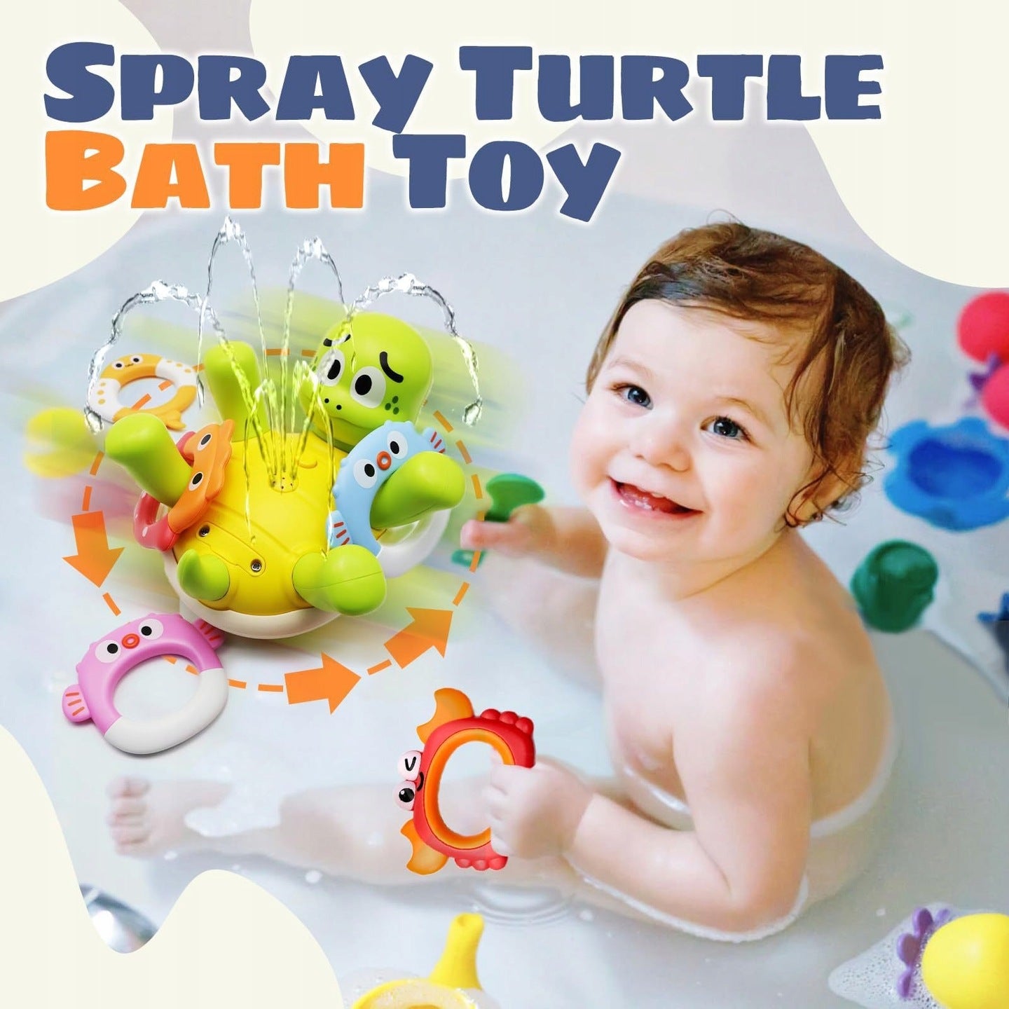 Fontanna Żółwik – Zabawka do Kąpieli i Zabaw Wodnych 2x1