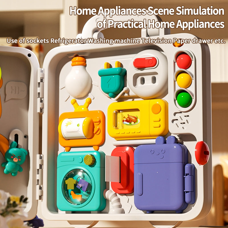 Montessori 63w1 – Edukacyjna Tablica Sensoryczna 3D Światła, dźwięki