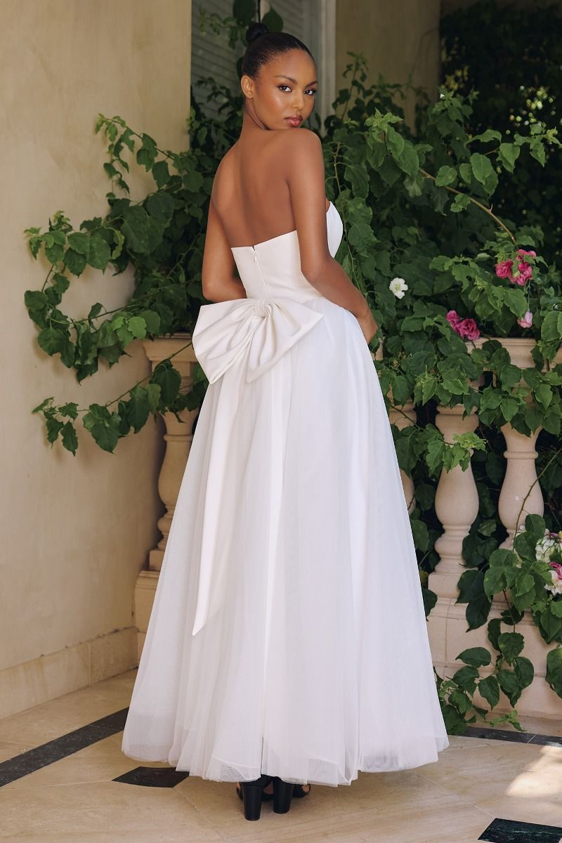Strapless Bridal Ball Gown Wtih Tulle