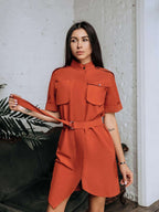 Easygoing Chic Asymmetry Casual Dress With Pockets