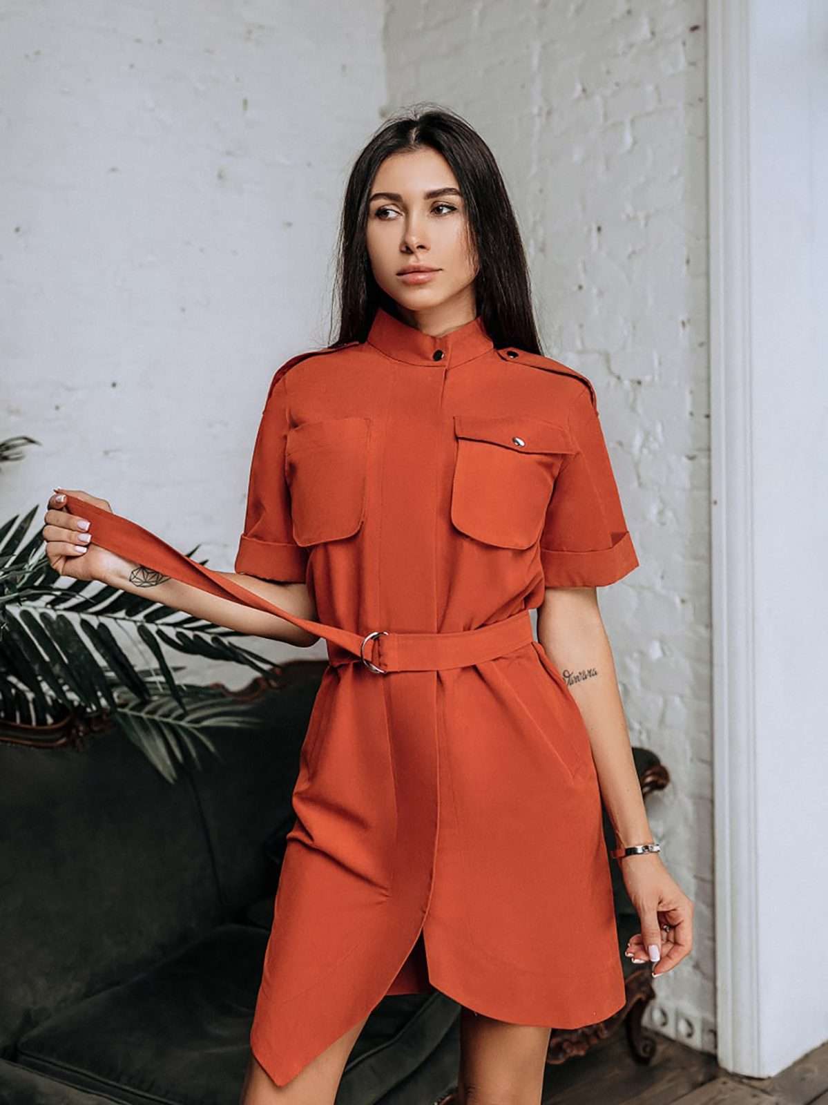 Easygoing Chic Asymmetry Casual Dress With Pockets