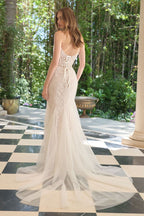 Mermaid Bridal Gown Strapless Sweetheart Neckline and Sheer