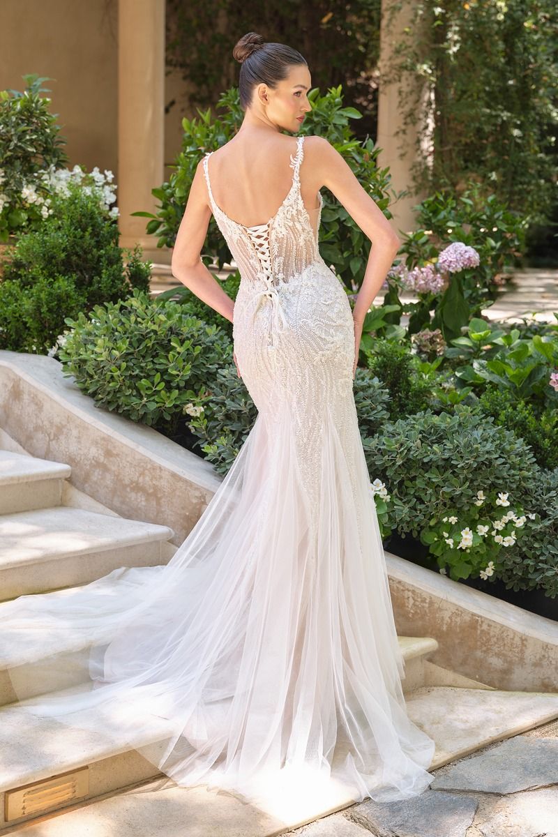Embroidered Tulle Lace Wedding Gown-1